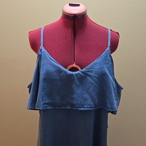 Standard Grace - Blue Chambray Denim Sleeveless Dress